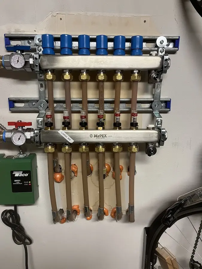 Plumber performing Gas Leak Detection at a residential property in Trophy Club